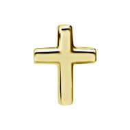 [Attic Piercing] Cross earring titanium  flat back stone for earlobe, tragus, conch, flat and etc