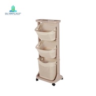 Olymplast Laundry Basket/Dirty clothes basket/Multipurpose 3 tier basket