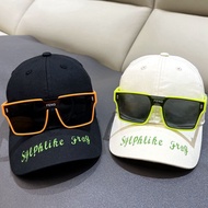 Children's Hat Sunglasses Integrated Stylish Fashion Boys and Girls Sun-Shade Glasses Peaked Cap Baby Sunglasses UV Protection