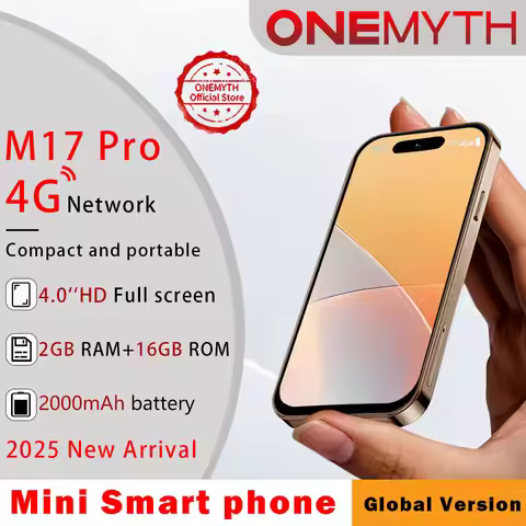 New ONEMYTH M17 Pro Mini Smartphone 4G Dual SIM 4.0-inch HD 2000mAh WIFI 2GB+16GB Android 12 Play St