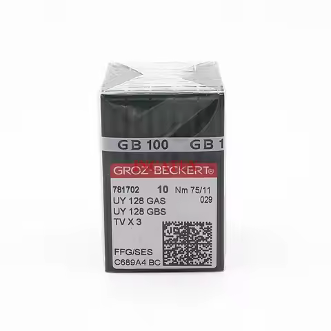 100 Pcs Genuine Groz Beckert Sewing Needle UY128 GAS UY128 GBS TVX3 FFG/SES Nm 75/11 80/12 90/14 For