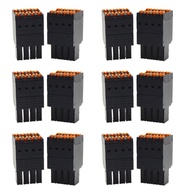 B2CF 8PIN 15EDGKNHB 12pcs GRID INSTRUMENTATION 3.5MM FEMALE DEGSON DOUBLE LAYER CONNECTOR PLUG-in TE