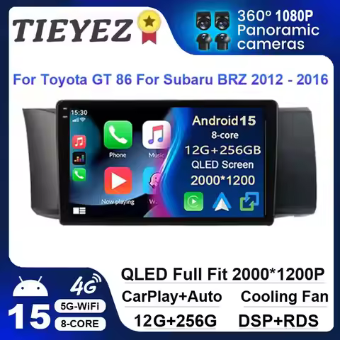 Android 15 Car Radio For Subaru BRZ Scion FRS Toyota GT86 GT 86 2012 - 2021 LHD RHD Mutimedia Video 