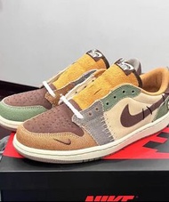 🔝Zion Williamson x Air Jordan 1 Retro Low OG Voodoo 巫毒娃娃 棕色 男女同款 AJ1 低帮篮球鞋 35-46码