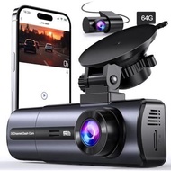 3 Channel 4K Dash Cam with 5GHz WiFi & APP Control, 4K/2.5K+1080P+1080P Front Inside and Rear, Tripl