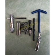 Motorcycle spark plug implant kit