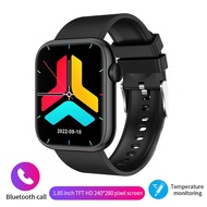 นาฬิกาสุขภาพ 1.85 Inch Bluetooth Call Smartwatch Women Men Sports Fitness Trackers Body Temperature Smart Watch Ladies
