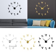 [Kesoto1] 3D DIY Wall Clock, Large Wall Sticker Clock , Acrylic Wall Clock Sticker Mirror Wall Clock Decor for Living Room Study Bedroom