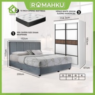 RUMAHKU 3IN1 QUEEN Bedroom Set With Mattress / Set Bilik Moden / Bedroom Set Modern /Katil Queen / D