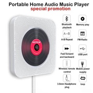 Portable Home Audio Music Player Wall Mounted Bluetooth CD Player with Remote Control FM Radio