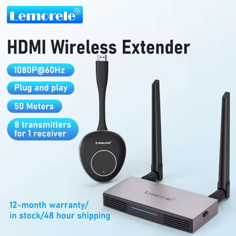 Lemorele Wireless HDMI Video Transmitter Receiver HDMI Transceiver Extender Adapter TV Dongle 1080P 