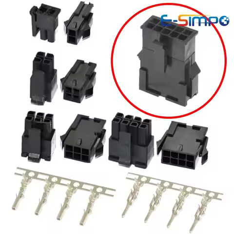 10Sets Molex 3.0mm Dual Row 2*1/2/3/4/5/6/7/8P Male Female Aerial Mating Connector (43025 Plug+43020