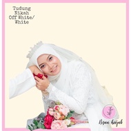 Tudung NIKAH/ KAWIN Off White, White Bidang 45/50/ Shawl (READY STOCK)