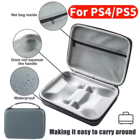 One/Two Controller Waterproof Carrying Case Hard Controller Carrying Case for PlayStation PS5 PS4 El