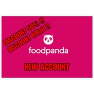 FOODPANDA 50% DISCOUNT CODE VOUCHER / NEW ACCOUNT ANDROID IOS