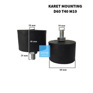 MESIN Engine Mounting Rubber Engine Mount D60 T40 M10 Double Nut