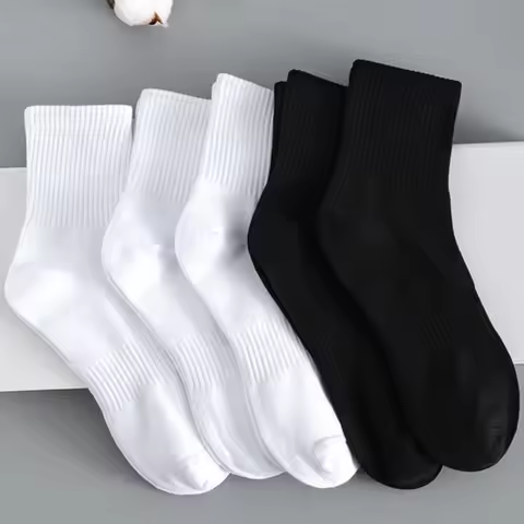 1/5pairs New 100% Pure Cotton Sports Socks Sports Cotton Socks