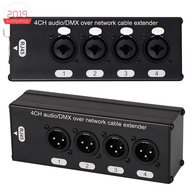 1Pair 4-Channel 3-Pin XLR or 6.3Mm Audio and  over Network Cable Extender,  Network Extender; XLR Au