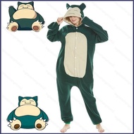 YT2 【Spot】Anime Pokemon Kigurumi Snorlax Cosplay Pajamas Jumpsuit Adult Sleepwear Onesie YT2