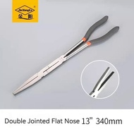 ‖Straight 45 90 Degree O-Shape Bend Needle Nose Pliers Long Fishing Pliers Plug Puller Multi-functio