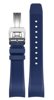 EKSIL Rubber Watch Strap 22mm For Iwc IW390502 IW390209 Watchband Folding Clasp Curved End Wristwatc