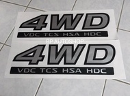 BP. สติ๊กเกอร์ 4WD VDC TCS HSA HDC ติดข้างท้ายกระบะ NAVARA NP300 ราคาต่อคู่