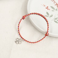 [Purified] Five-colored bracelet with lovely four-leaf clover charm, 4-leaf clover bracelet, Buddhis