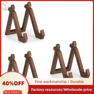 3 Piece Wooden Plate Holder Display Stand, Decorative Picture Frame Photo Stand Wood Color for Decor