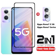 Full Coverage Tempered Glass For Oppo Reno 7 Pro 7Z SE Reno7 Z 5G 7Pro 6Z Reno6 4G 5G 8Z Reno8 Z Front Phone Film Screen Protector Camera Lens Protector Film