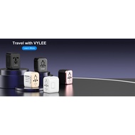 VYLEE Universal Travel Adapter, Type D/G/C/I/A International Plug Adapter | 2 USB C 2 USB A, Europe 