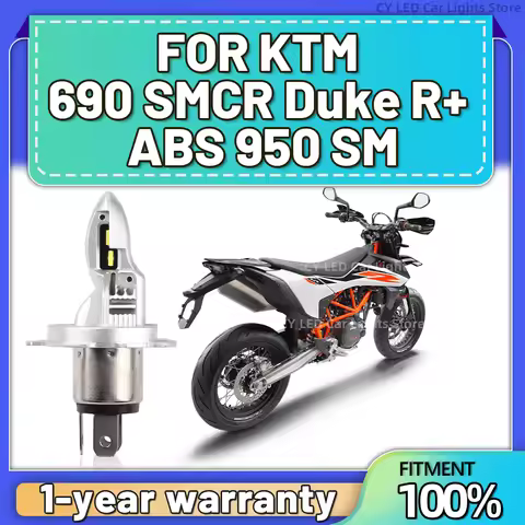 H4 Led Motorcycle Headlight Plug&play Motobike Headlight led With Fan Moto White 6000K 12v FOR KTM 6