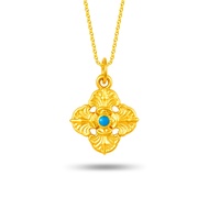SK Jewellery Tranquil Bloom 999 Pure Gold Pendant