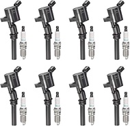 Vplus Set of 8 Ignition Coils Pack DG508 & Spark Plugs SP479 Compatible with Ford 4.6L 5.4L V8 DG457
