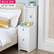 HY/JD Applicable25/30Slit Storage Cabinet Wide Wooden Drawer Storage Rack Bedroom Bed Head Bedside Snack Toy Cabinet V7G