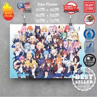 (READY STOCK) Hololive Production poster | Anima Wall Deco poster Sticker