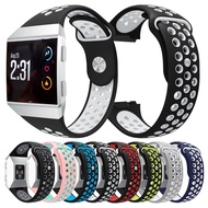 Fashion New Double Color Sports Silicone Bracelet Strap Band For Fitbit Ionic