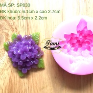 4D EMERGED JELLY SILICON MOLD - Hydrangea