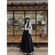 CHÂN VÁY LINEN 3M 50% lưng chun chiều dài váy 97cm có lót trong size S M dễ mang