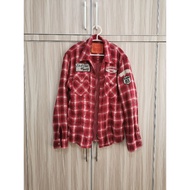 KEMEJA Outer Jacket Flannel Shirt Levis retro Red Japan market Series