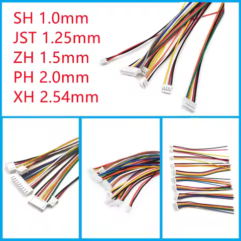 5PCS 1.0 1.25 1.5 2.0 2.54 SH/JST/ZH/PH/XH 1.0MM 1.25MM 1.5MM 2.0MM 2.54MM Female Plug Connector wit