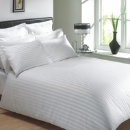 Hotel Series: Duvet & Duvet Cover set : 100% Cotton Sateen : 1cm Stripe