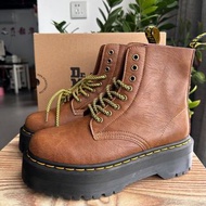 全新🌸Dr.Martens馬丁博士1460Jadon厚底增高 棕色八孔豹紋鞋帶馬丁靴｜香港現貨｜36-45碼