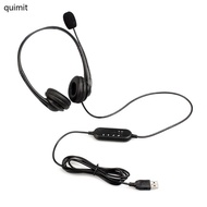 QUIM USB C To 3 5mm Over Ear Headphones Plugs Play Connection For Online Meetings