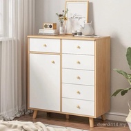 Solid Wood Leg Nordic Cabinet Bedroom Simple Entry Storage Storage Chest of Drawers Nordic Modern Ca