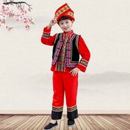 March Strong Costume Ethnic Costume Minority Ethnic Children Miao Ethnic Boys Girls Performance Cost