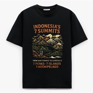 INDONESIA'S 7 SUMMITS 7 PEAKS 7 ISLAND 1 ARCHIPELAGO ORANGE MOTIF T-SHIRT