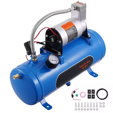 SucceBuy 12V Air Compressor with Tank 3/6L Train Horn Air Compressor 120psi Air Compressor System fo