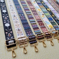 [POLYCOTTON CT-38] LONGSTRAP PRINT MOTIF/POLICE BAG STRAP 3.8CM WIDE COTTON IMPORTED PREMIUM THICK G