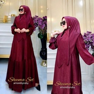 [✅New] Sheema Set Dress Amore By Ruby Gamis Setelan Bahan Silk All