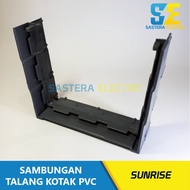 Sunrise PVC Square Gutter Connection Grey Square Gutter Socket/ 4" inch Grey Gutter Connection/ Gutt